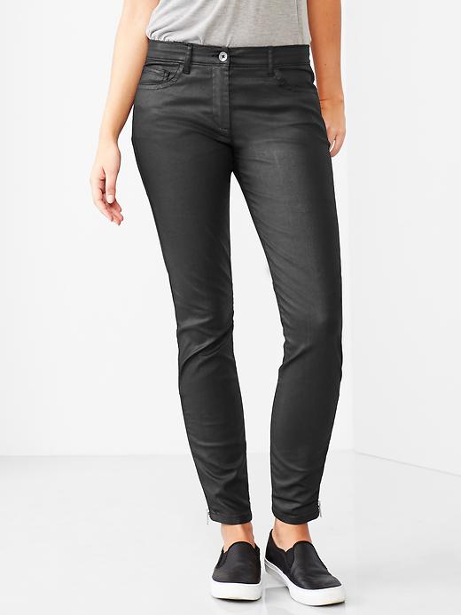 Coated biker super skinny pants | Gap