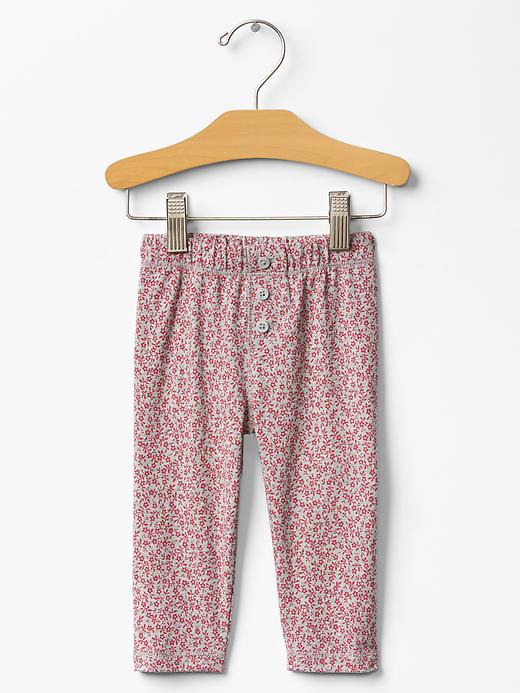 1 of 8 showing, with the color pink floral of product Button leggings