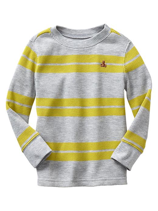 1 of 8 showing, with the color light heather gray of product Factory two-stripe thermal tee