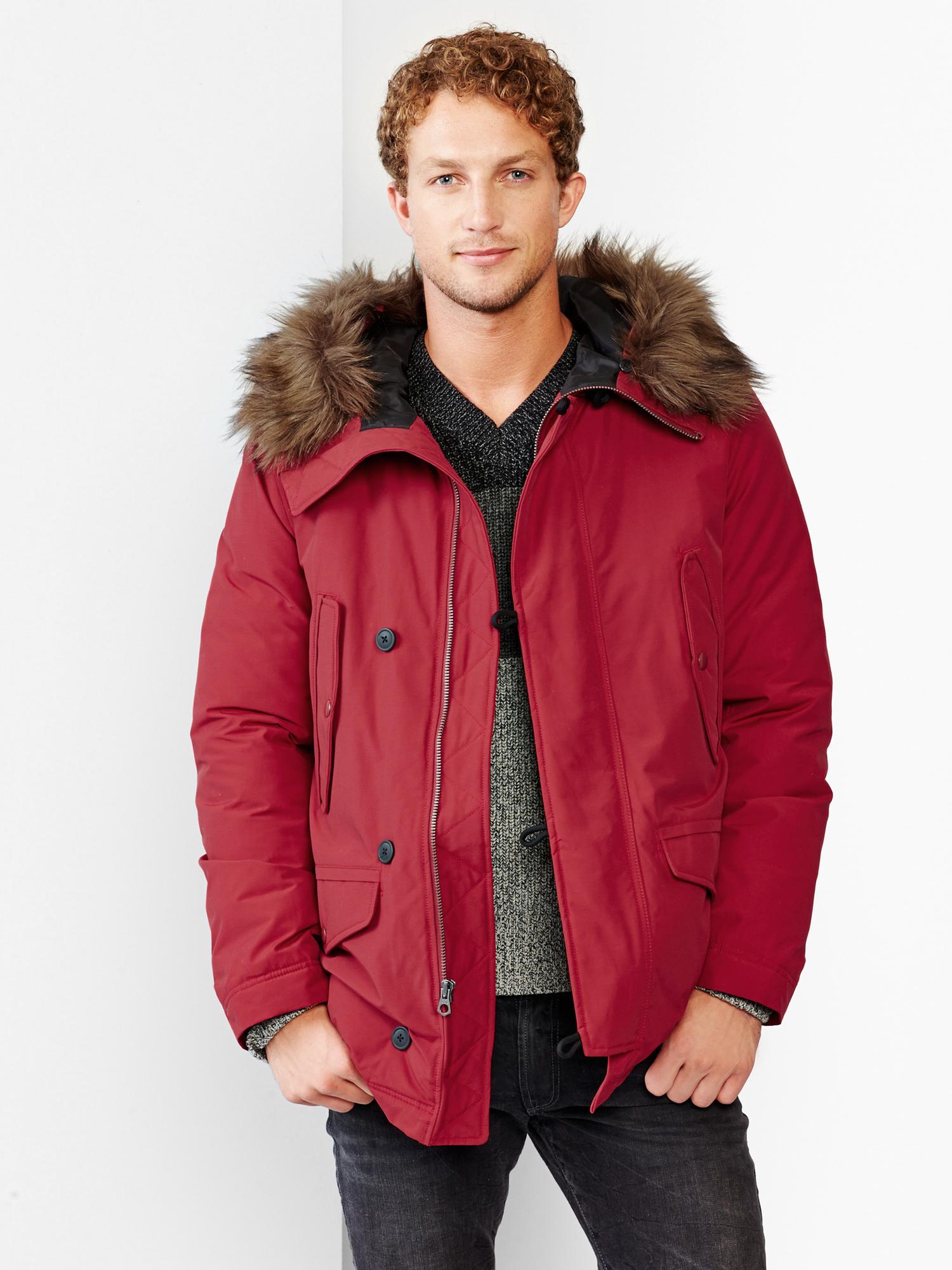 Fur trim snorkel jacket Gap