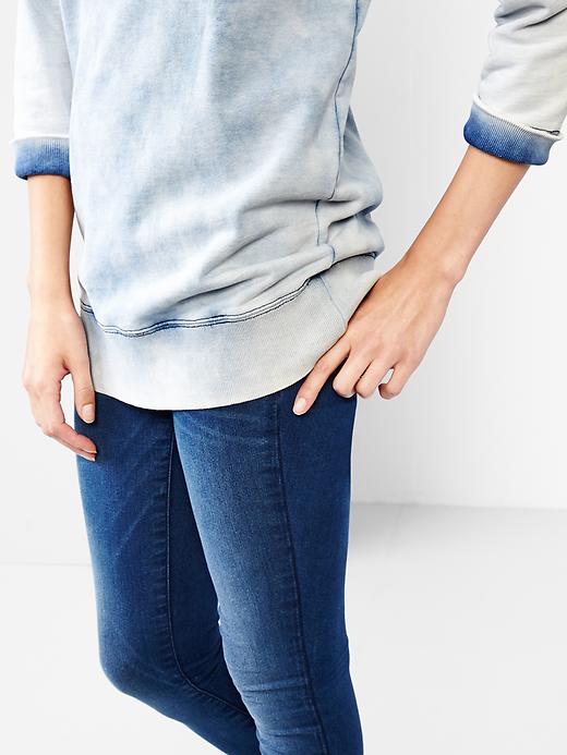 2 of 8 showing, with the color indigo of product Cloud wash sweatshirt tunic