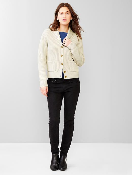 Image number 3 showing, Chunky shawl cardigan
