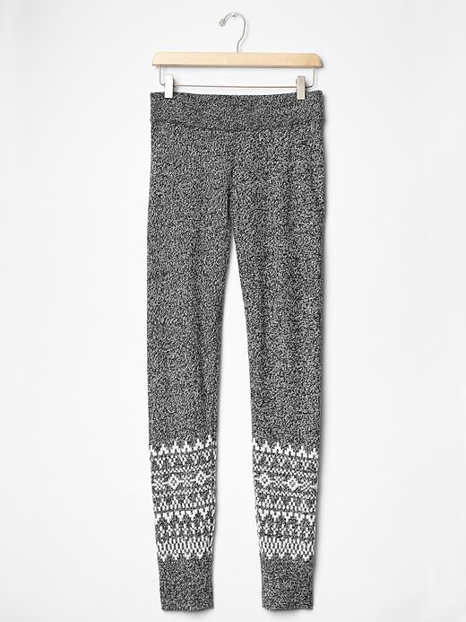 2 of 8 showing, with the color marled black of product Fair isle sweater leggings