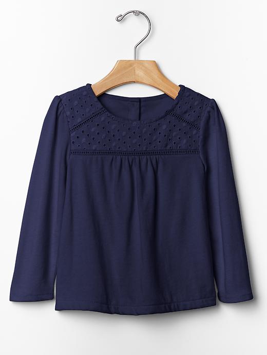 1 of 8 showing, with the color dark night of product Eyelet top