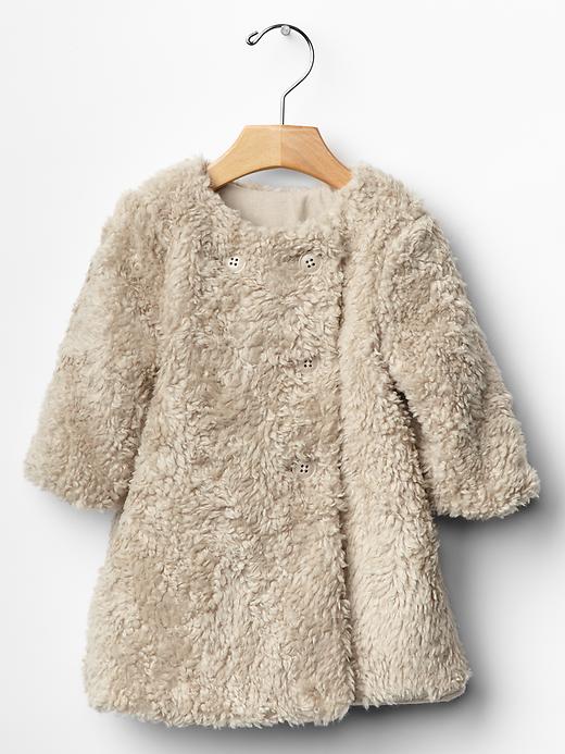 1 of 8 showing, with the color tan of product Sherpa swing coat