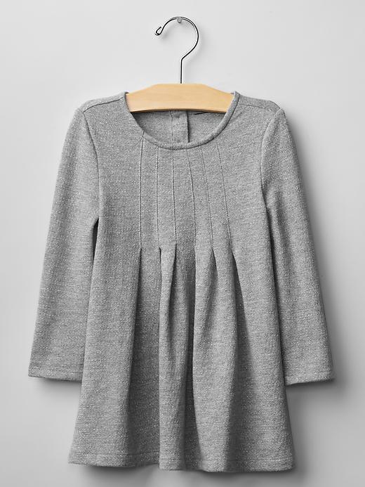 1 of 8 showing, with the color light heather gray of product Sparkle pleated dress