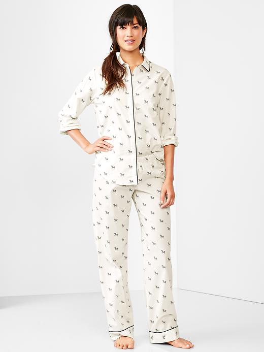 View large product image 1 of 1. Printed poplin sleep set