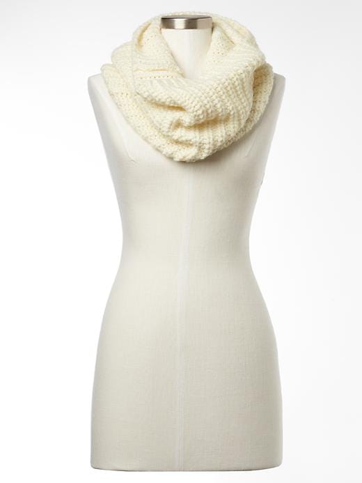 1 of 8 showing, with the color cream of product Ribbed cowl scarf