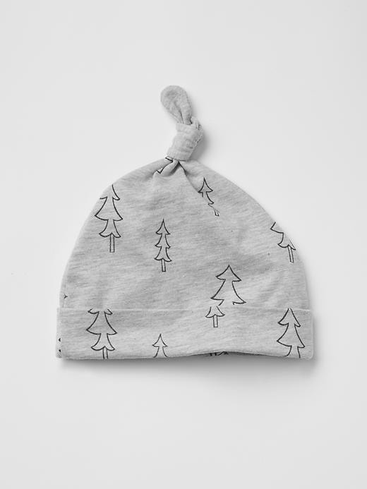 1 of 8 showing, with the color grey of product Organic christmas tree knot hat