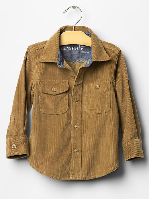 1 of 8 showing, with the color acorn of product Corduroy shirt