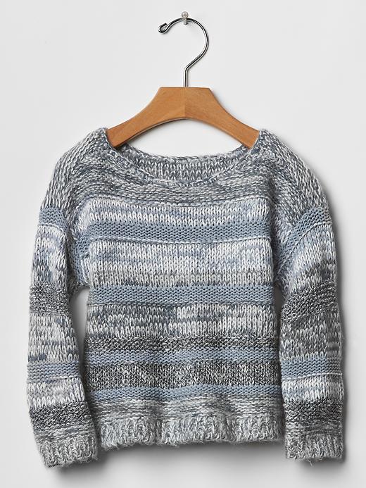 1 of 8 showing, with the color mid blue multistripe of product Stripe marl sweater