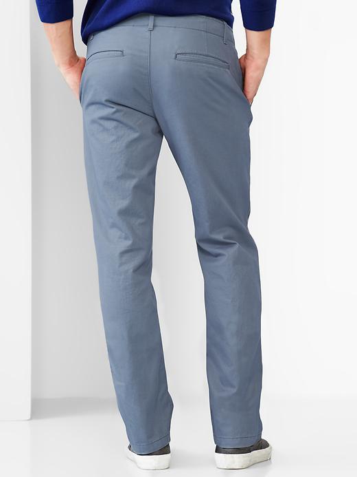2 of 8 showing, with the color blue grey of product Lived-in slim khaki