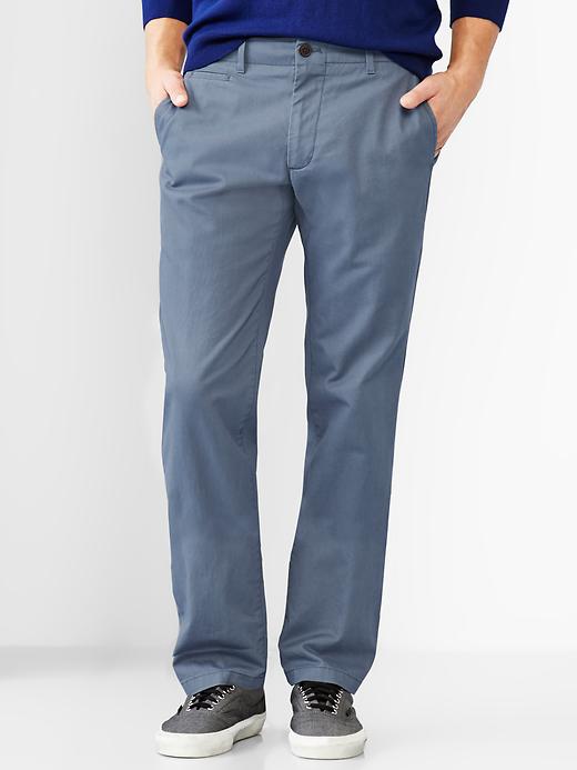 1 of 8 showing, with the color blue grey of product Lived-in slim khaki