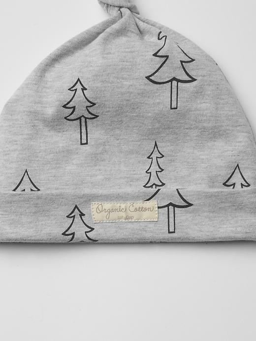 2 of 8 showing, with the color grey of product Organic christmas tree knot hat