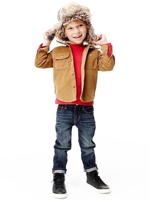 2 of 8 showing, with the color acorn of product Corduroy shirt