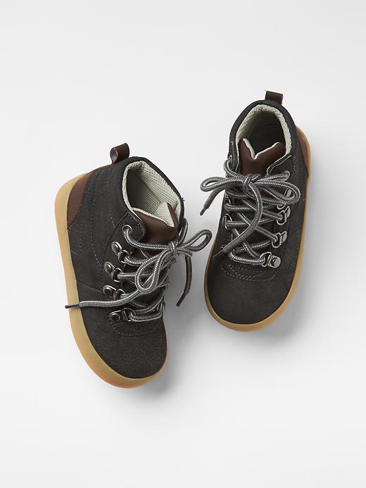 1 of 8 showing, with the color new shadow of product Mix-media hiker sneaker boots