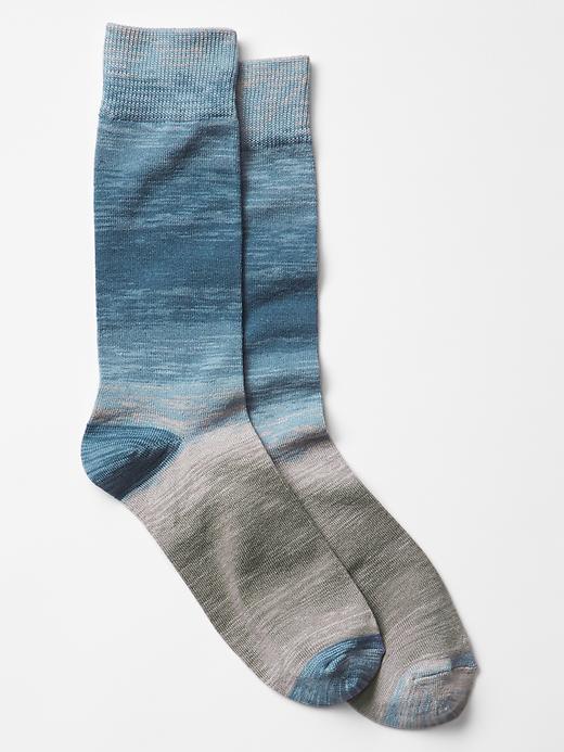 View large product image 1 of 1. Space-dye socks