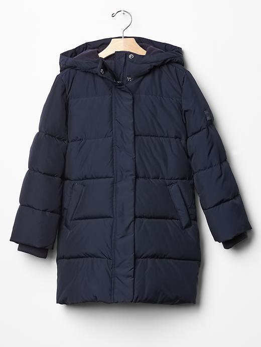 2 of 8 showing, with the color dark night of product PrimaLoft® Luxe fur-trim puffer jacket