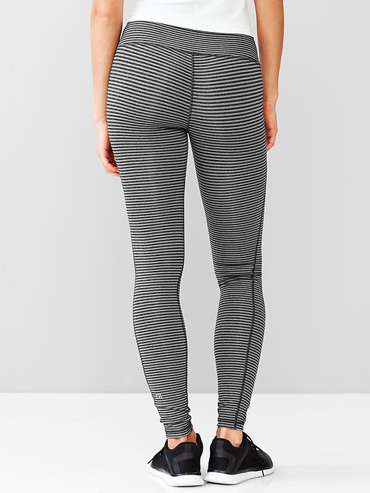 2 of 8 showing, with the color light heather gray of product GapFit gFast skinny stripe leggings