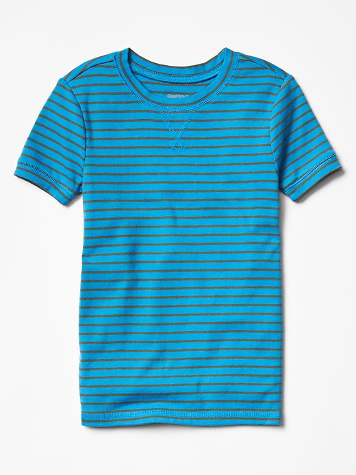 1 of 8 showing, with the color blue of product Crewneck PJ top