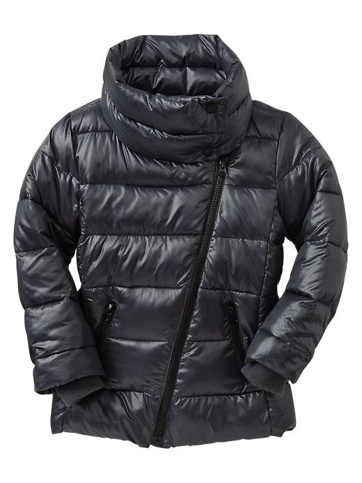 1 of 8 showing, with the color cast iron of product Warmest moto puffer jacket