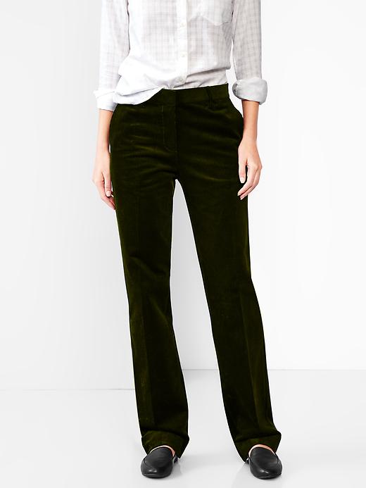 1 of 8 showing, with the color forest green of product Trouser cord pants