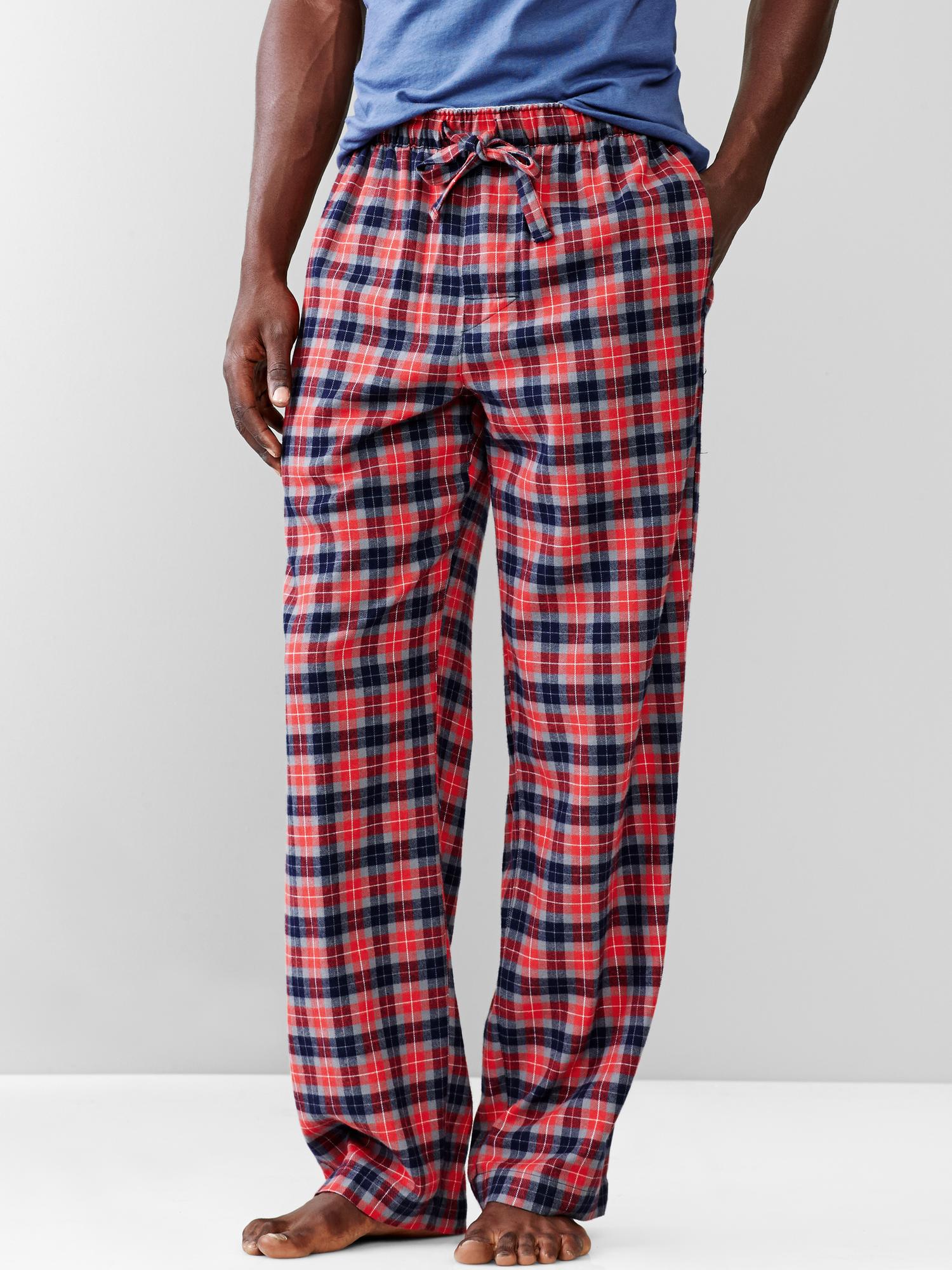 Festive heather plaid PJ bottoms Gap