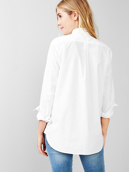 2 of 8 showing, with the color white of product Pleated bib shirt