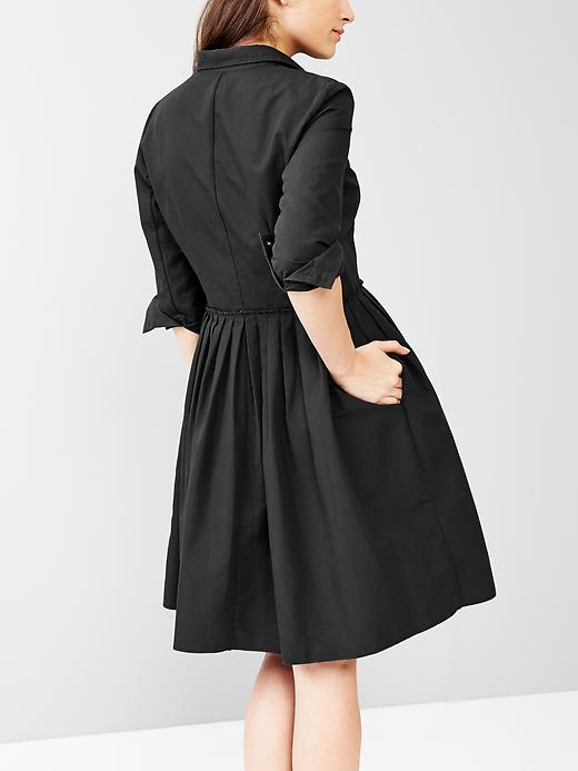 2 of 8 showing, with the color true black of product Pleated shirtdress