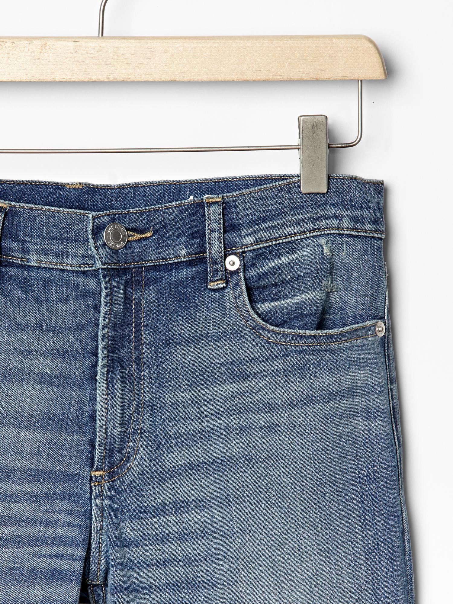 1969 destructed resolution slim straight jeans Gap
