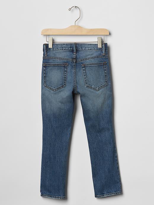 2 of 8 showing, with the color light denim of product Kids Super Skinny Jeans with Fantastiflex