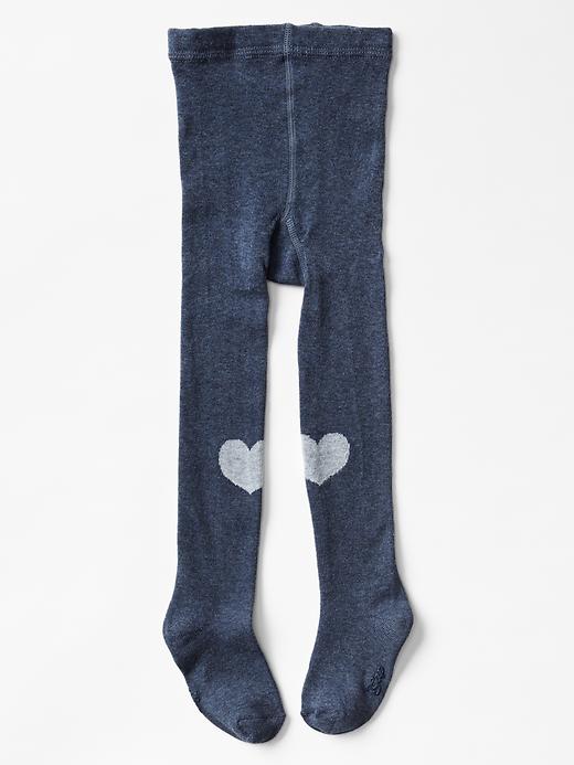 View large product image 1 of 1. Heart patch tights