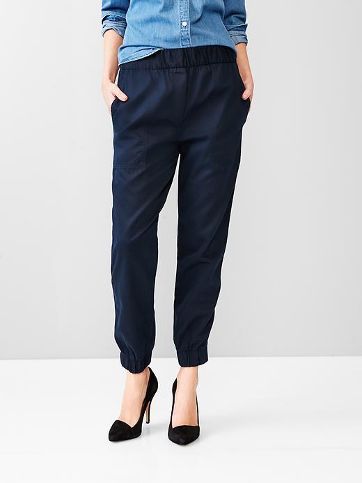 1 of 8 showing, with the color deep true navy of product Modal jogger pants
