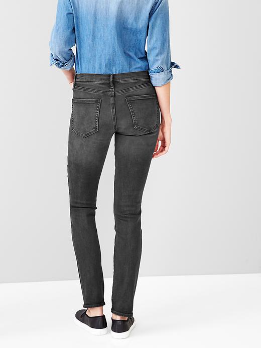 2 of 8 showing, with the color black stonewash of product 1969 resolution slim straight jeans