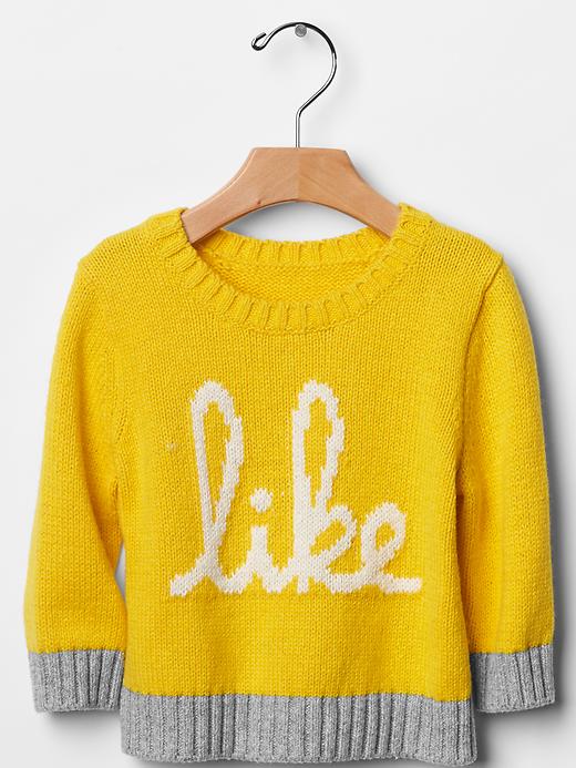 1 of 8 showing, with the color intense citronelle of product Like colorblock sweater