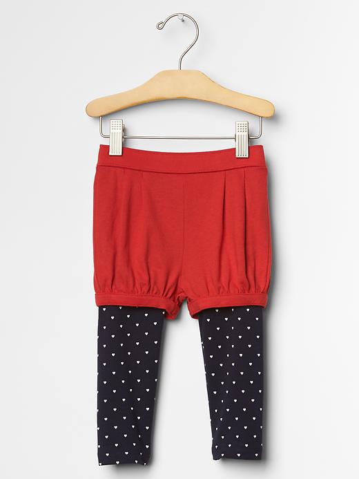 1 of 8 showing, with the color red light of product Crawler short leggings
