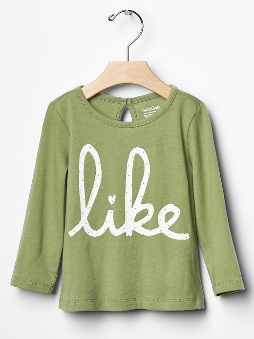 1 of 8 showing, with the color new thyme of product Graphic keyhole tee