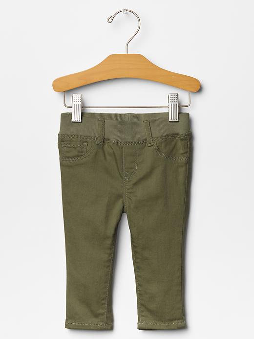 1 of 8 showing, with the color army jacket green of product Pull-on legging jeans