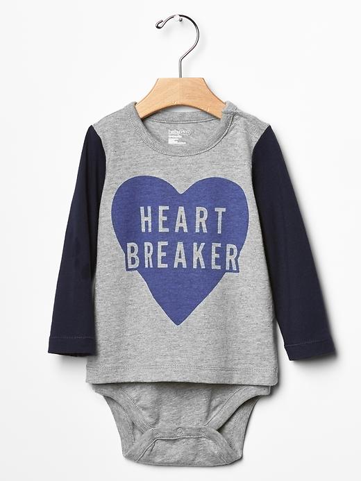 1 of 8 showing, with the color heather grey of product Colorblock love body double