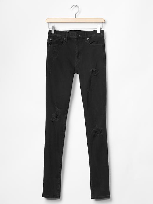 Image number 4 showing, 1969 destructed resolution true skinny high-rise jeans