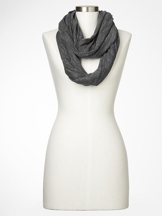 1 of 8 showing, with the color heather gray of product Slub infinity scarf