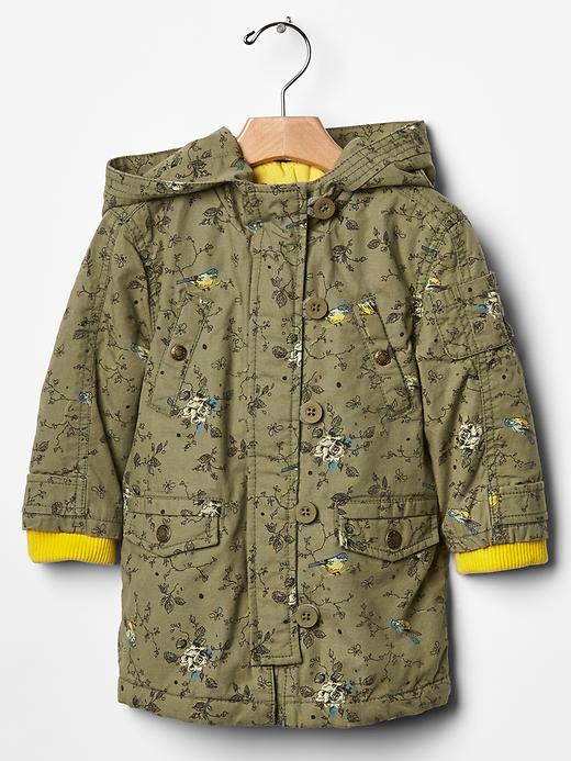 1 of 8 showing, with the color bird print of product Floral utility jacket