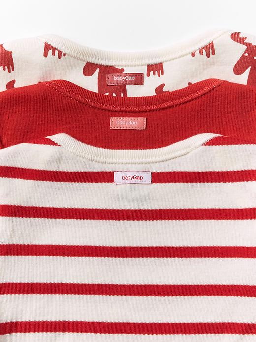 2 of 8 showing, with the color new nordic red of product Festive bodysuit (3-pack)
