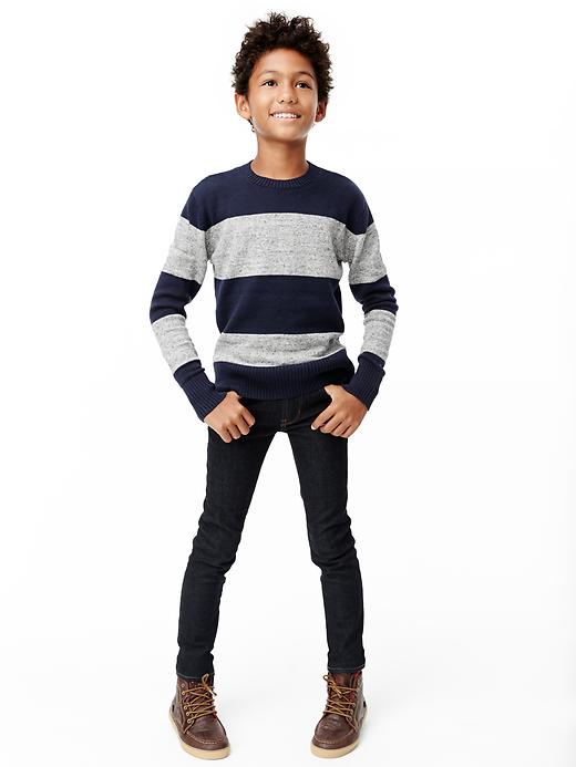 2 of 8 showing, with the color dark night of product Marl stripe sweater