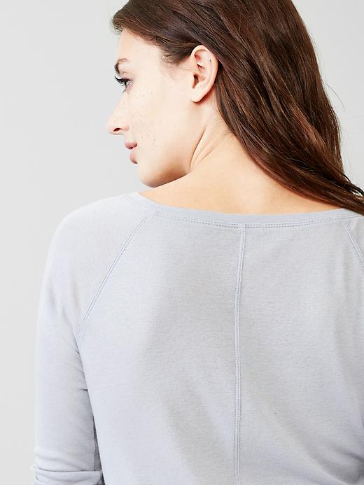 2 of 8 showing, with the color hint of lilac of product Featherweight raglan tee