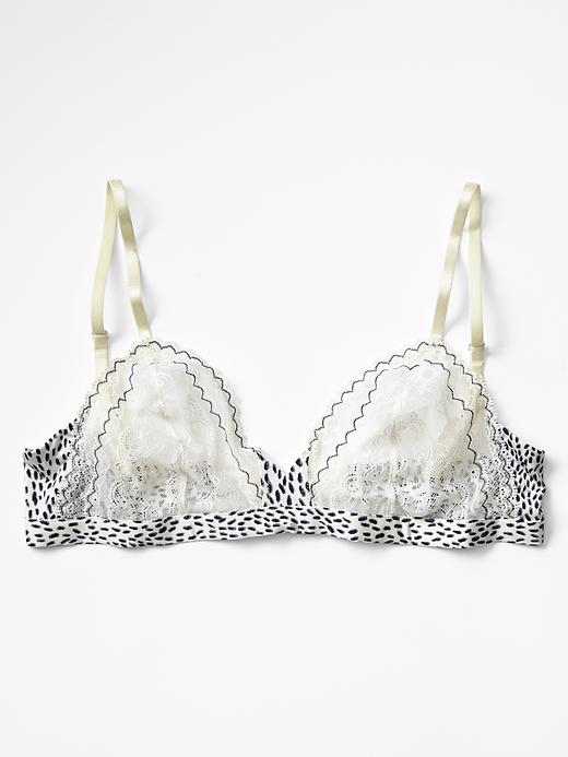 2 of 8 showing, with the color SPOT ON CHEETAH PRINT of product Lacy triangle bralette