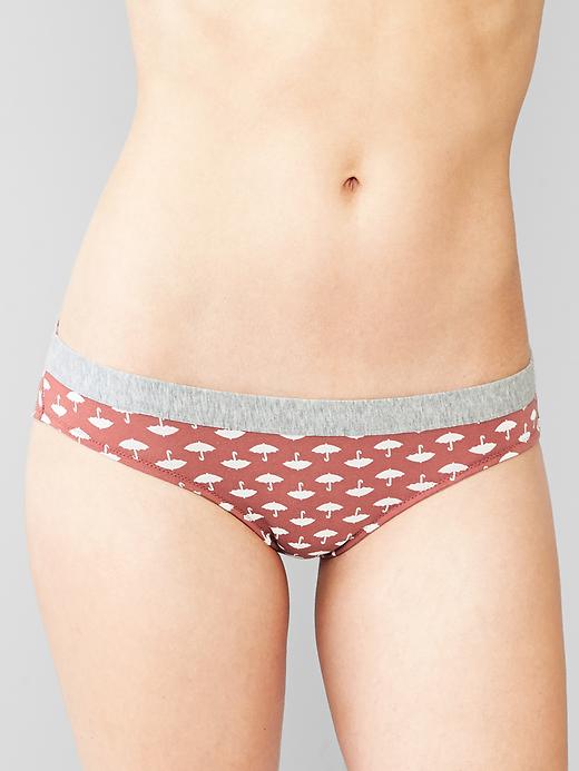 1 of 8 showing, with the color UMBRELLA COSMETIC PINK of product Umbrella-print teeny bikini