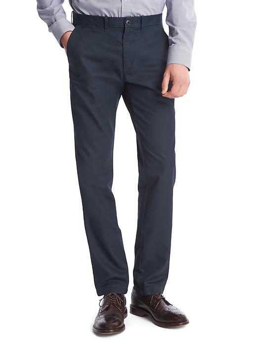 1 of 8 showing, with the color true navy of product Classic slim fit khakis