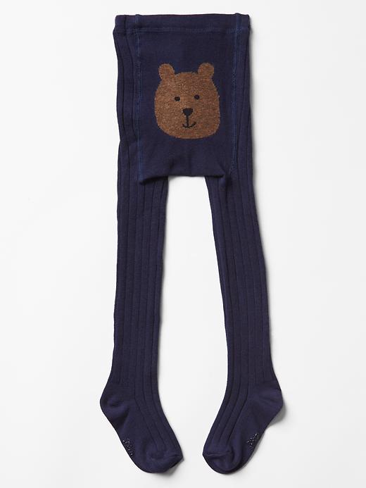 1 of 8 showing, with the color new classic navy of product Ribbed tights