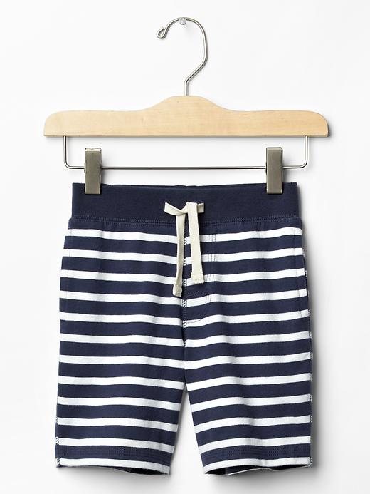 1 of 8 showing, with the color vintage navy of product Stripe jersey shorts